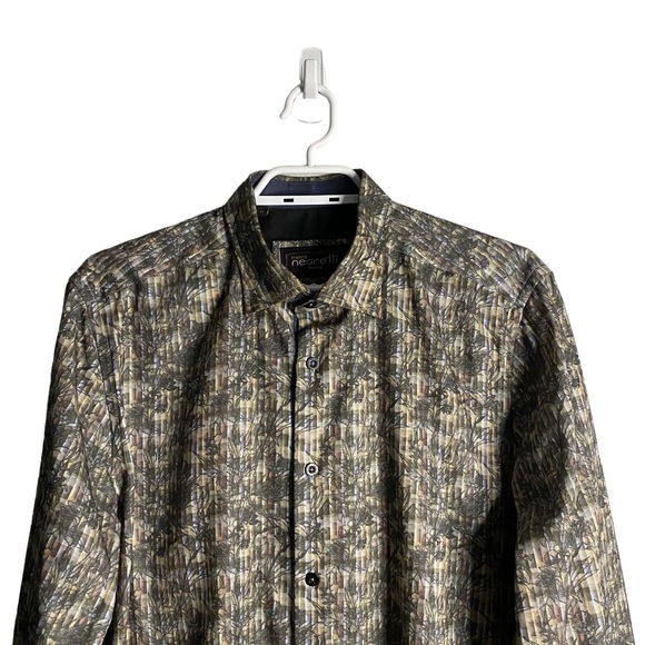 Franco Negretti Men's Floral Patterned Button Down Shirt - Picture 2 of 9